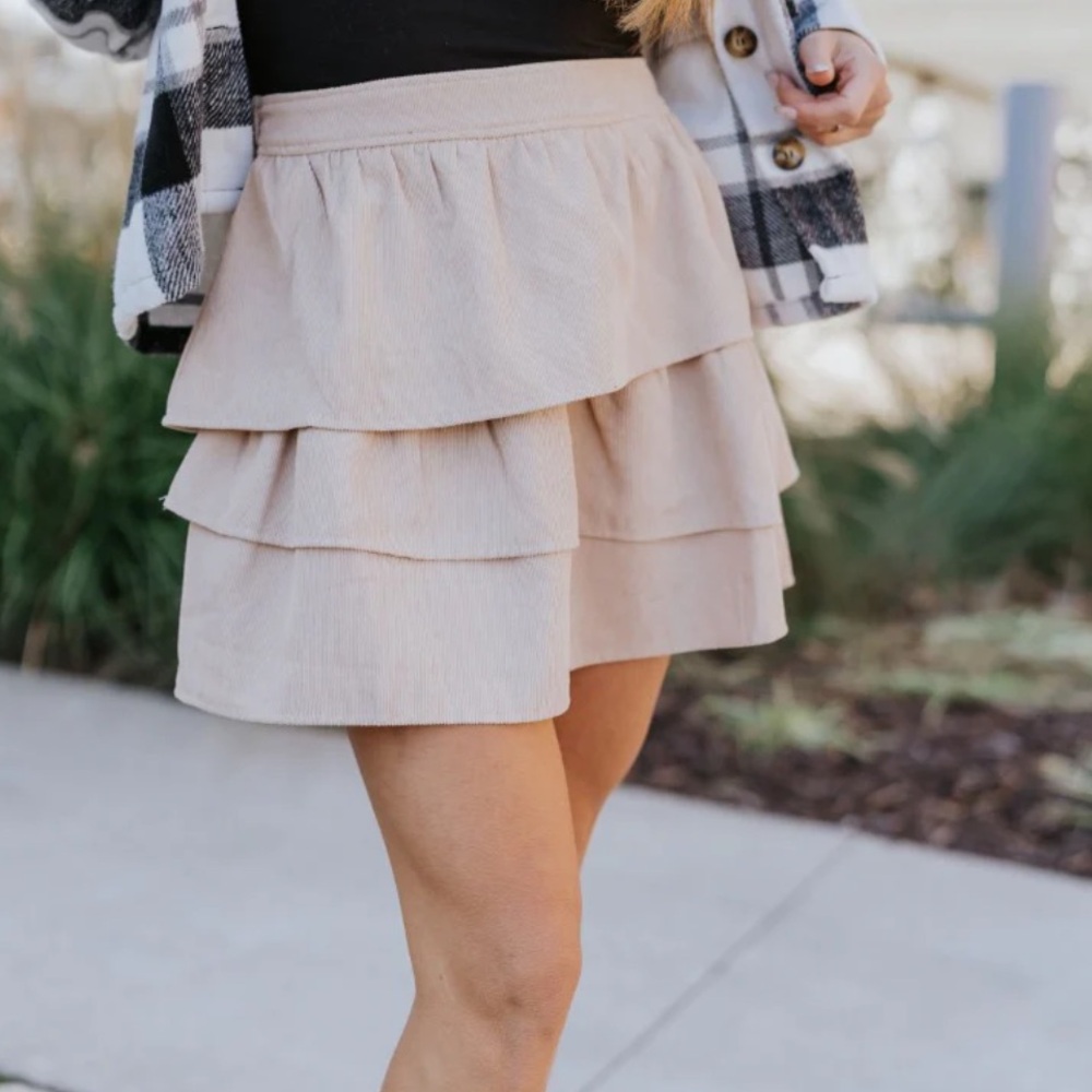 Lizard Thicket Brown Ruffle Skirt